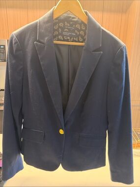 Jones New York Navy Blazer with Gold Button